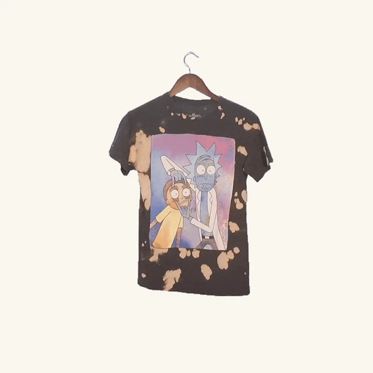 Bleached Rick and Morty Graphic Tee