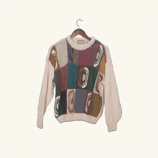 Concrete Mix Colorblock Sweater