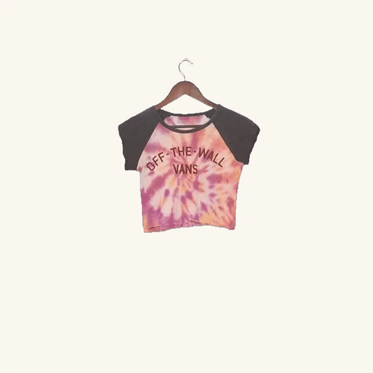 Cropped and Dyed Vans Logo Tee (Womens)