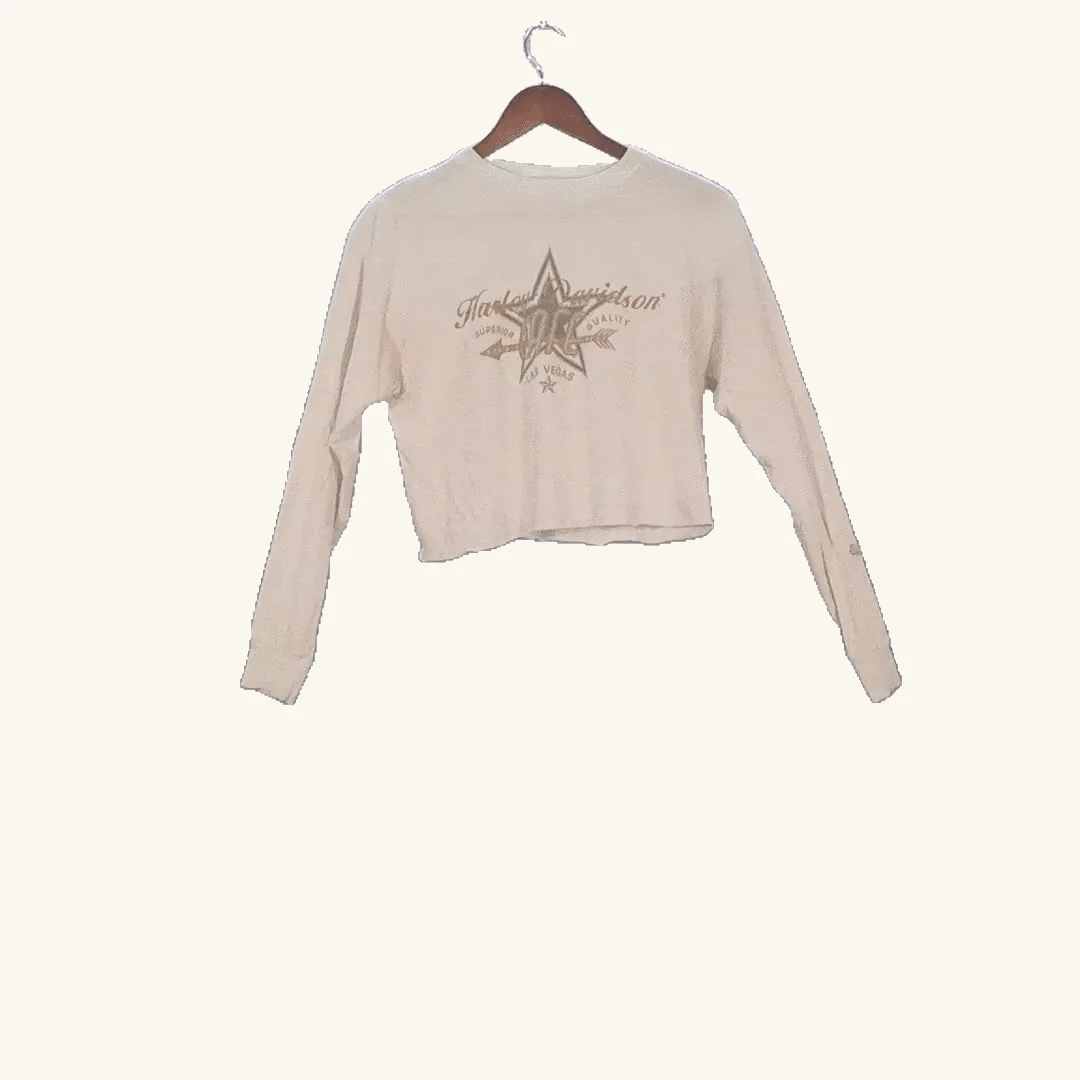 Harley-Davidson Cafe Cropped Long Sleeve Tee