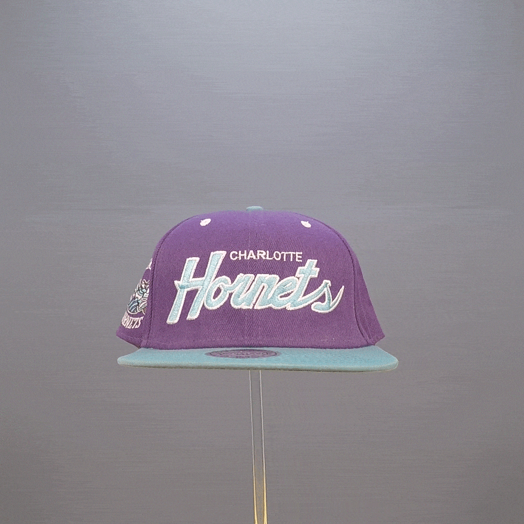 Charlotte Hornets Mitchell & Ness Flatbrim Hat
