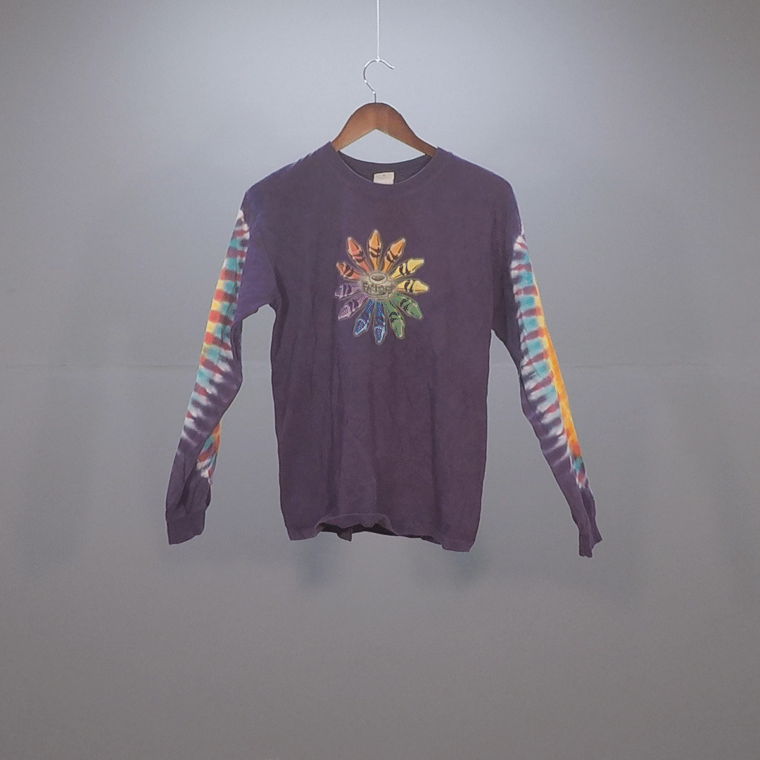 Crayola Factory Long Sleeve Tie Dye Graphic Tee