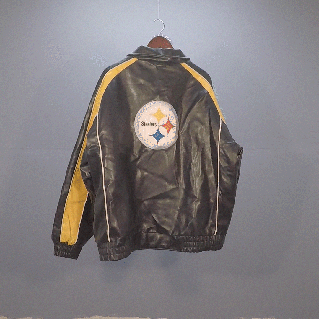 Official NFL leather Steelers Jacket