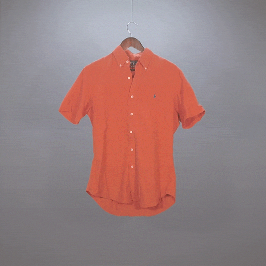 Red Polo Button Down Short Sleeve