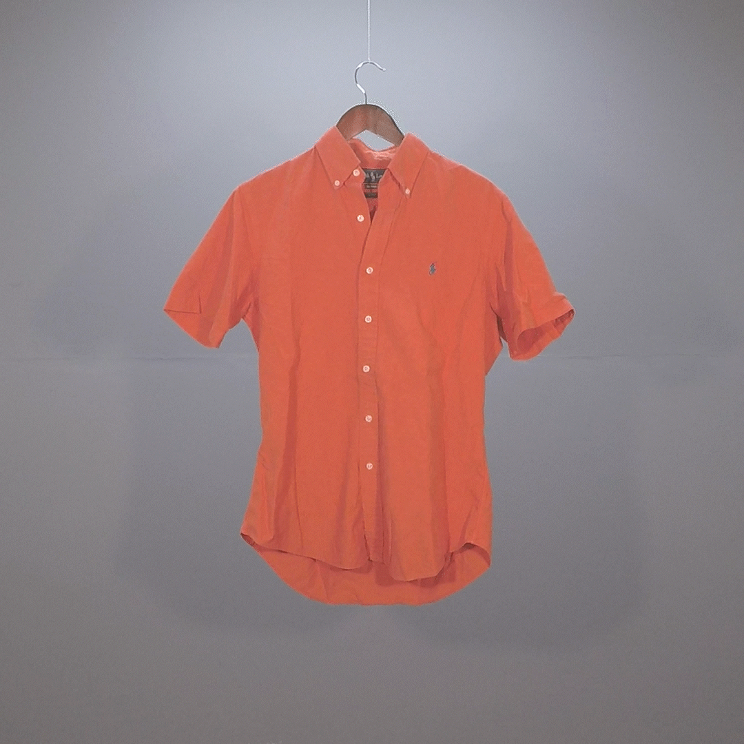 Red Polo Button Down Short Sleeve