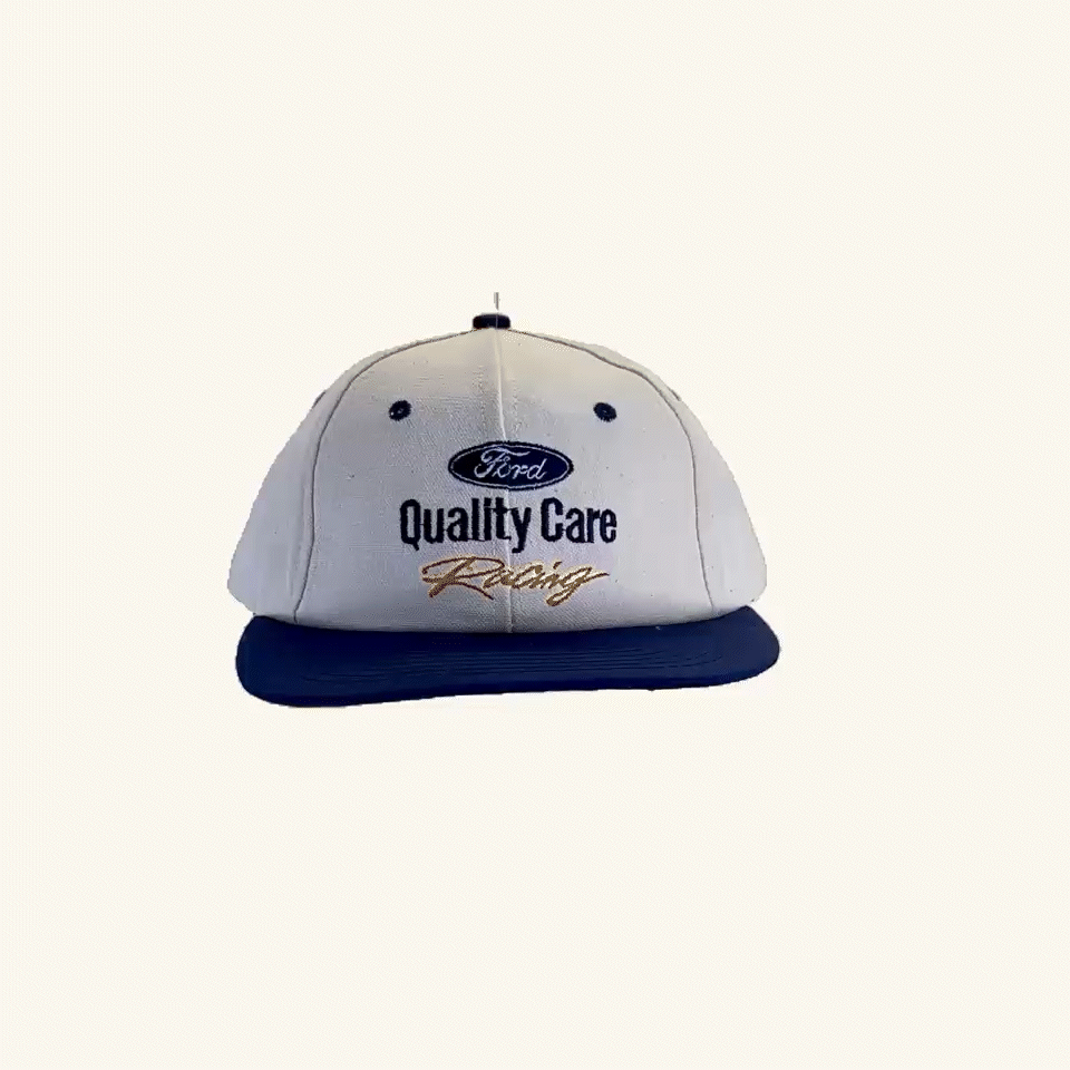 Ford Quality Care Racing Leather Strap Trucker Hat