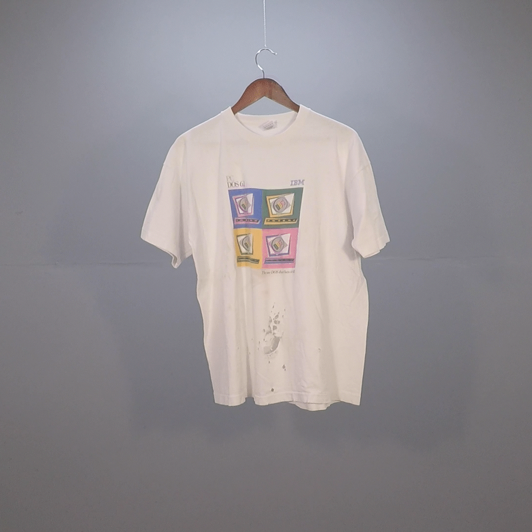 Vintage IBM PC DOS 6.1 Single Stitch Tee (Stained and Thrashed)