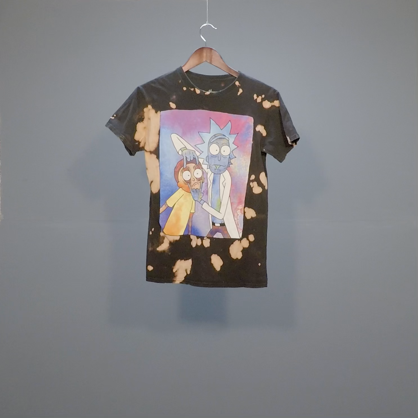 Bleached Rick and Morty Graphic Tee