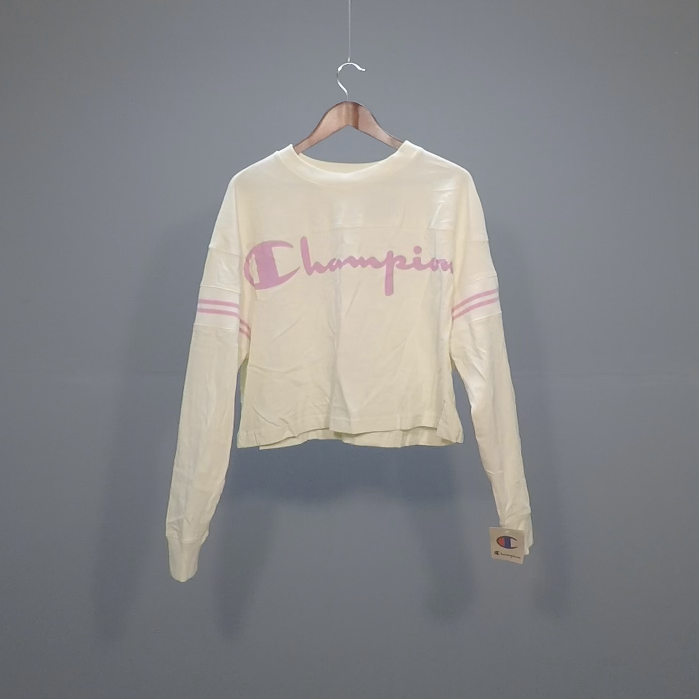 Champion Long Sleeve Spell-out Tee (NWT)(Womens)